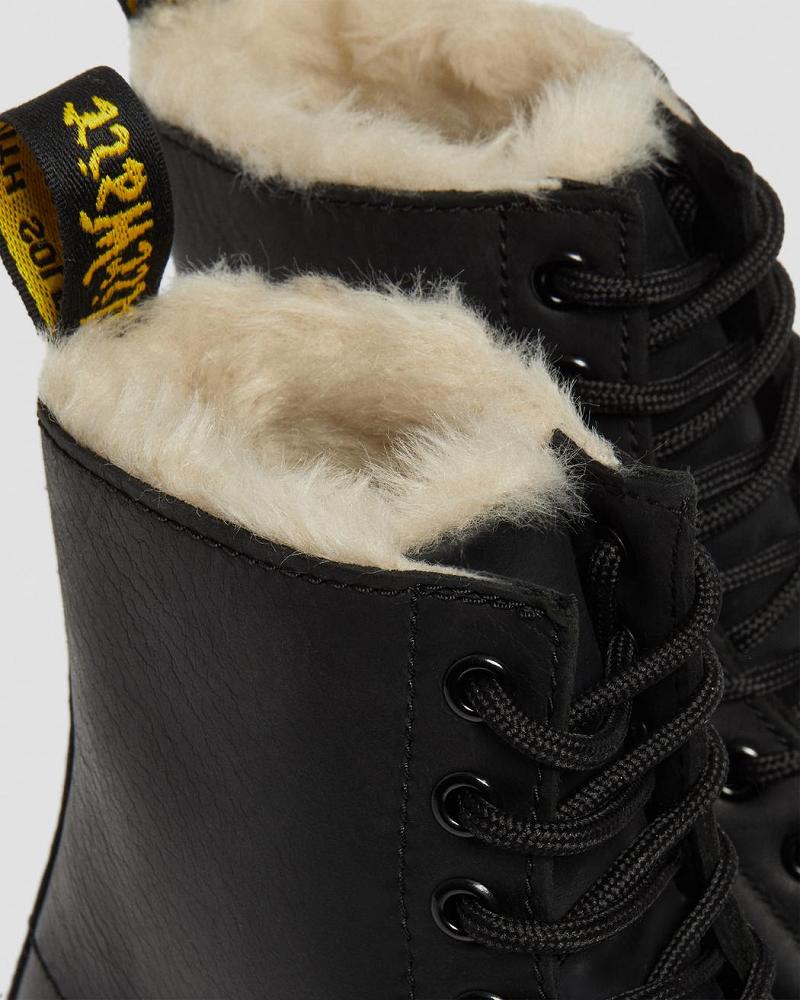 Dr Martens 1460 Faux Fur Gevoerde Winterschoenen Dames Zwart | NL 510VRW